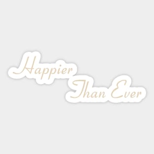 Happier Than Ever Billie Album Sticker